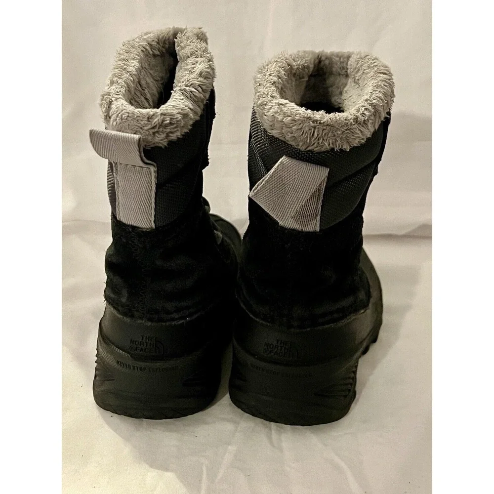 The‎ North Face Girls Dark Gray Youth Sz 11 Faux Alpine Fun Winter Boots